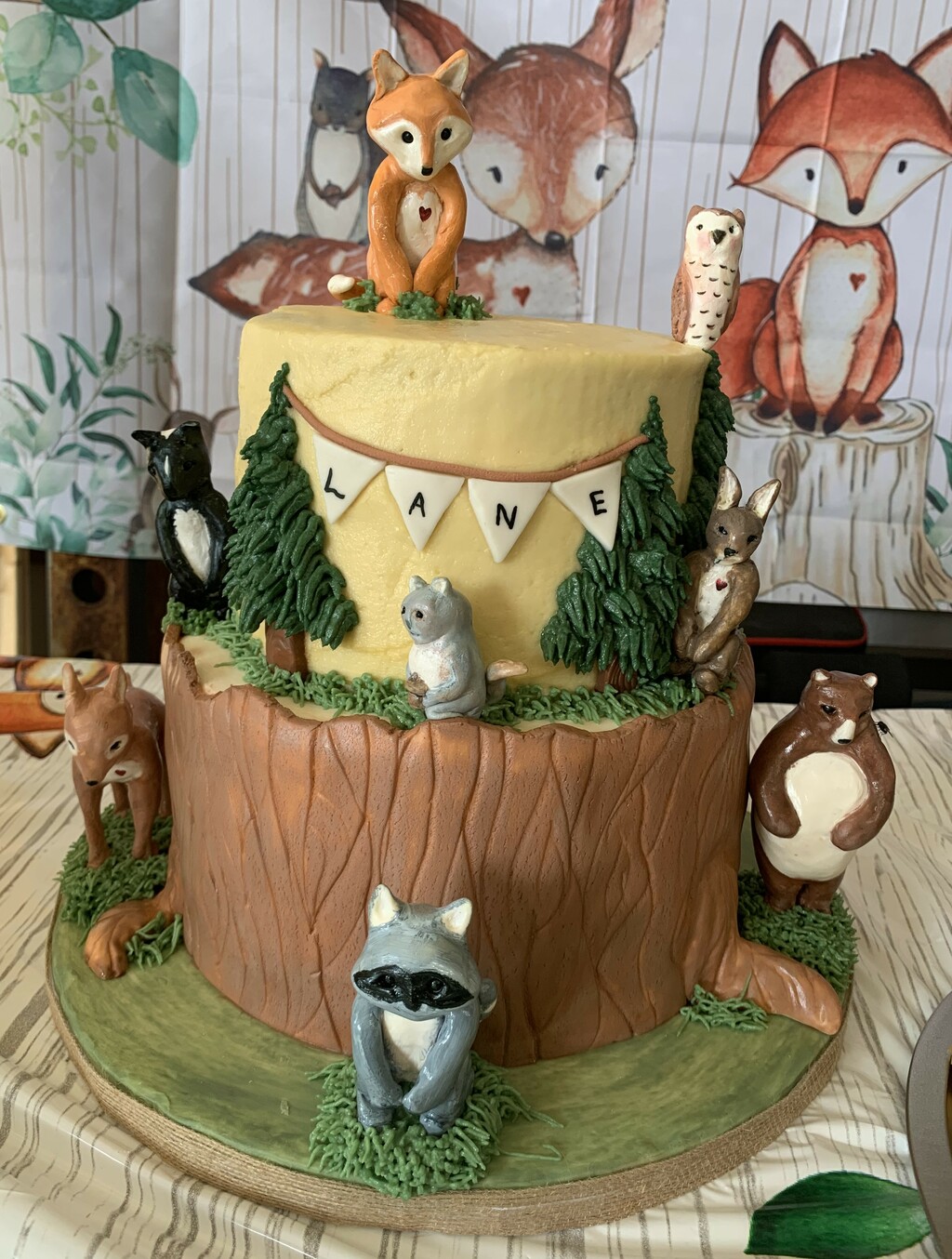 Woodland Creature cake