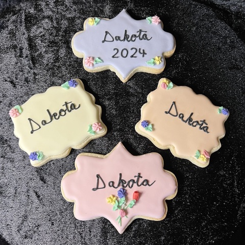 Dakota's Graduation three styles with flowers