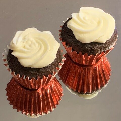 Chocolate Cupcakes on mirror
