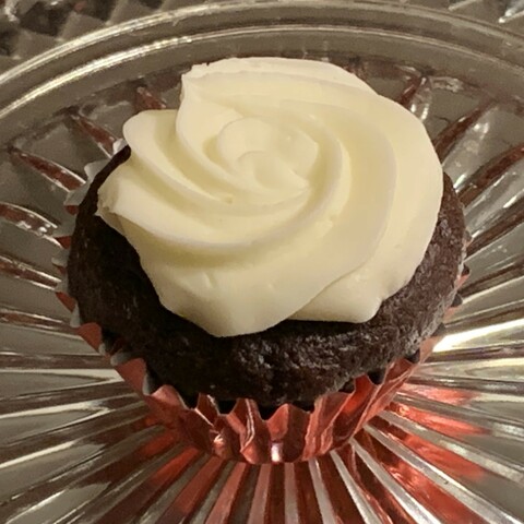 Chocolate Cupcake in red foil liner