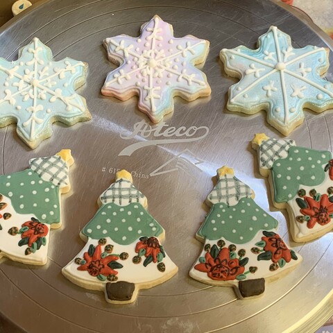 snowflakes and trees