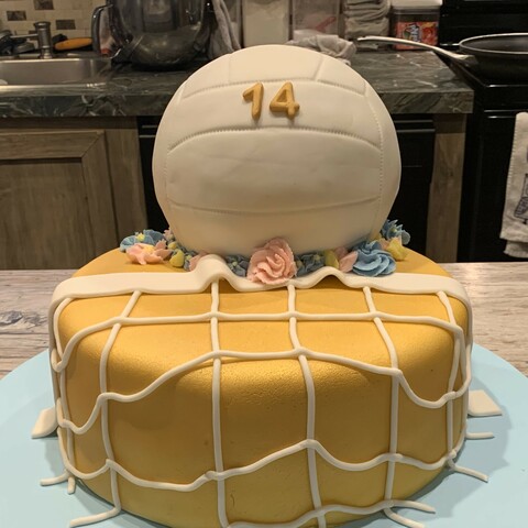 Volley Ball Cake ready