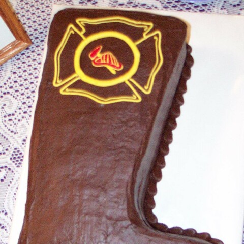 Fireman's Boot cake