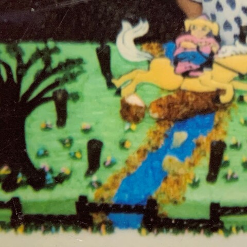 girl and horse jumping Color Flow