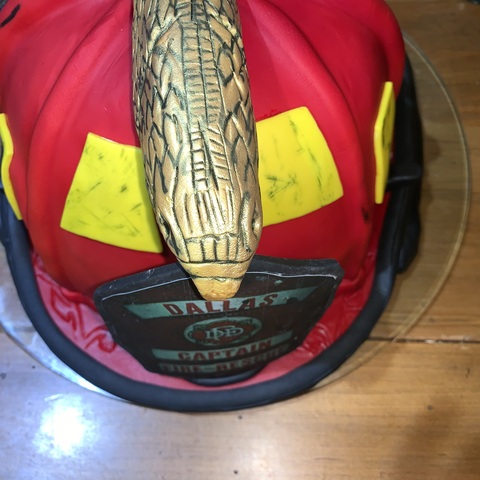 Fireman's Helmet Cake top