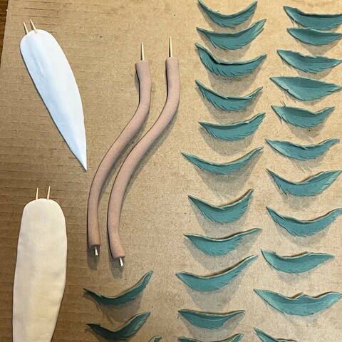 Pastillage Palm Tree and Surfboard drying