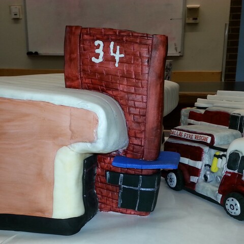 Fire Station cake left side