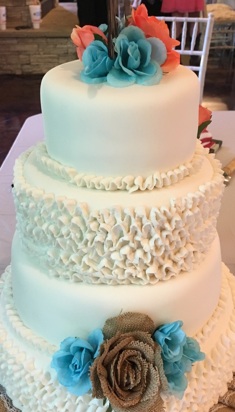 Ruffles cake left