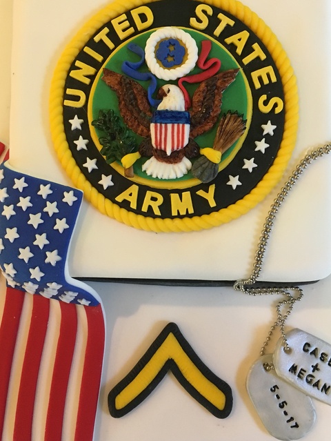 US Army cake top