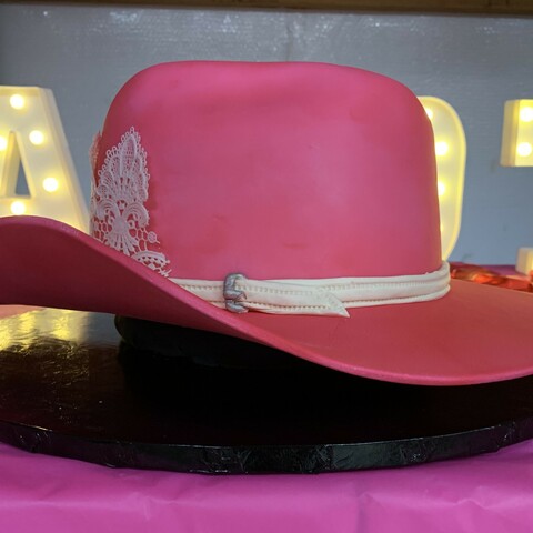 Cowgirl Hat Cake side
