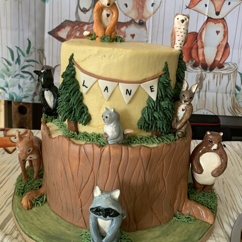 Woodland Creature Cake front