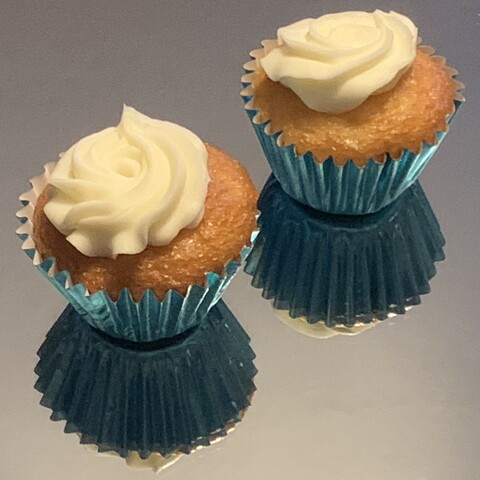 Vanilla Cupcakes on mirror