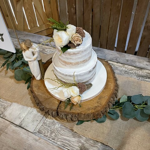 2 tier cake above