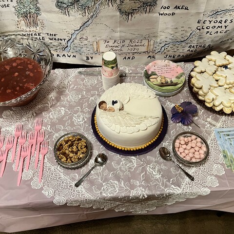 Karis Grace's Angel Cake/Cookie Table