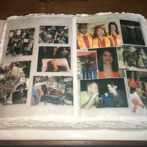 Scrapbook cake front