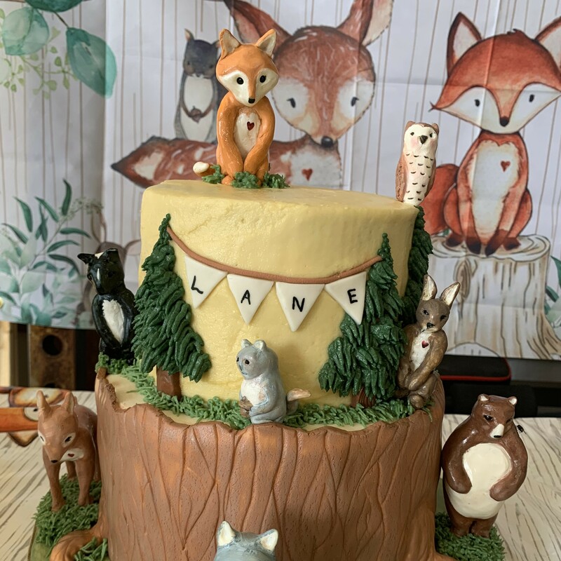 Woodland Creatures Cake