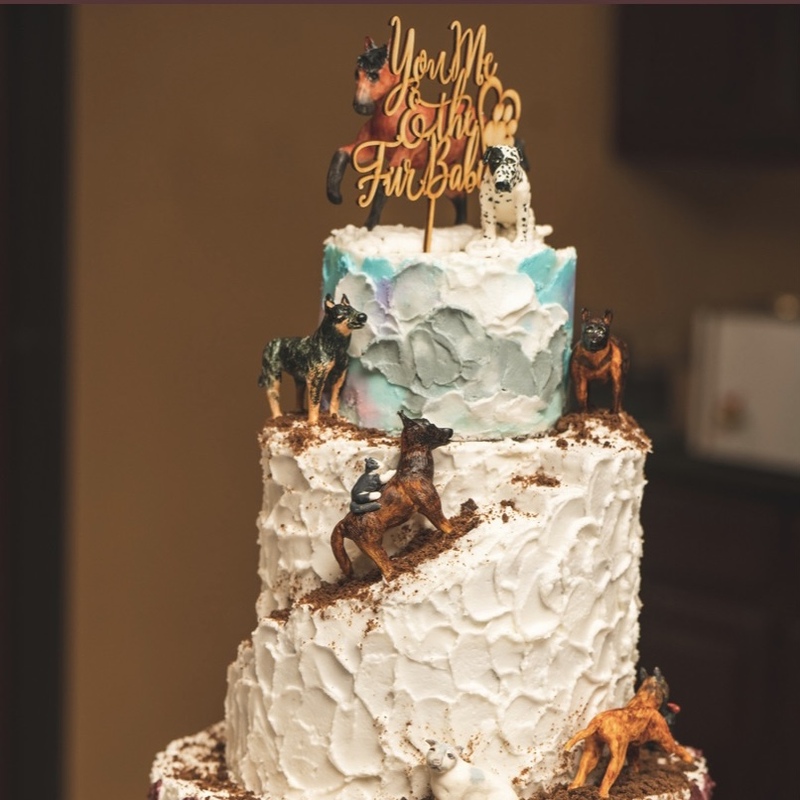 Fur Babies Wedding Cake