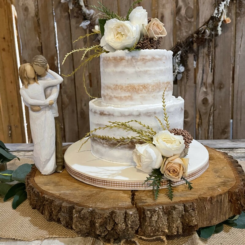 2 tier Naked Cake